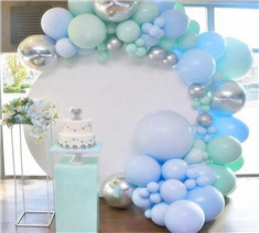 Wedding Iron Circles Backdrop Decor For Welcoming Stage Balloon Flowers Decor