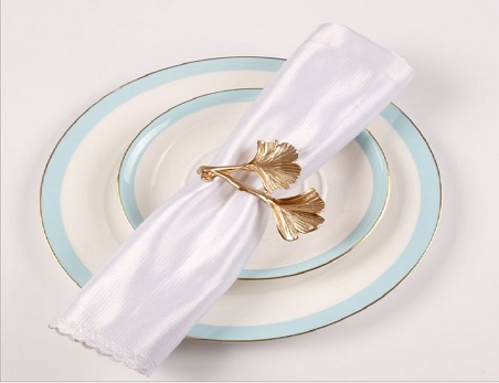 Metal Ginkgo Leaf Shape Napkin Ring