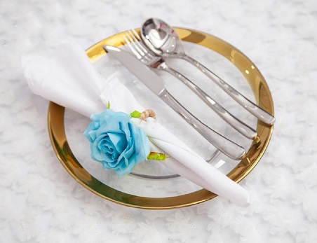 Silk Artificial Flower Napkin Ring