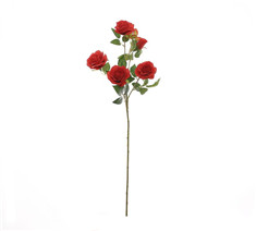 Red Silk Long Stem Roses Artificial Flower for Home and Wedding Party Decoration