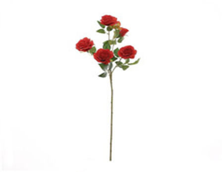 Red Silk Long Stem Roses Artificial Flower for Home and Wedding Party Decoration