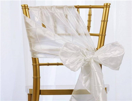 Wholesale Factory Price Wedding Decorative Pintuck Chair Sash