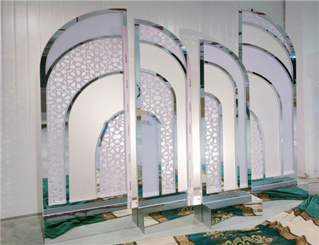 ANNIELU design Wedding Decoration Mirror Effect PVC Acrylic Backdrop