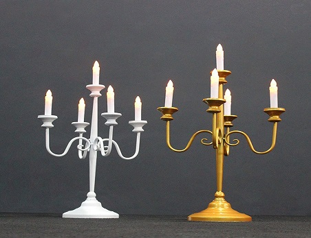 Gold 5 Arm Metal Candelabra