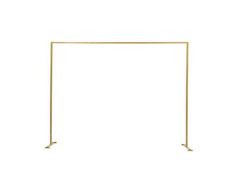 8Ft x 8Ft Gold Metal Wedding Arch Photo Booth Ceremony Backdrop Stand