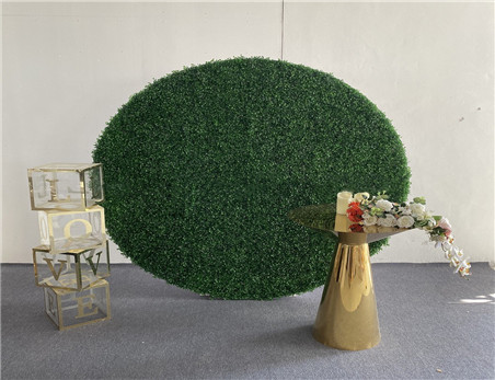 Garden Grass wall backdrop events decor Garden party decoration backdrop Acrylic round backdrop