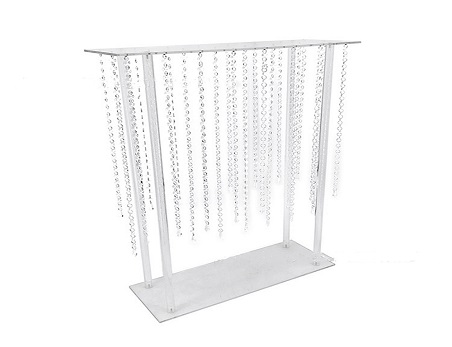 Acrylic Chain Rectangle Flower Stand Wedding Centerpiece