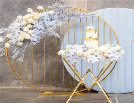 2021 new design Round Metal Circle Stand backdrop for wedding banquet stage decoration