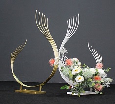 Metal Peacock Flower Stand Table Centerpiece