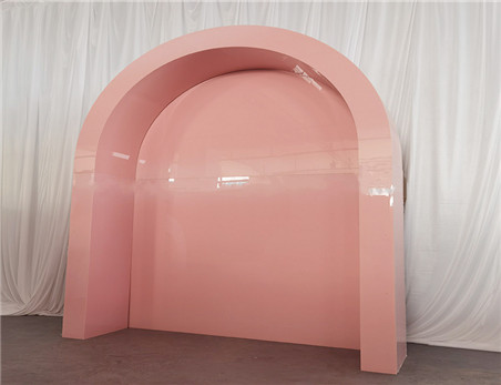 Luxury wedding events party decoration acrylic pink arch backdrop