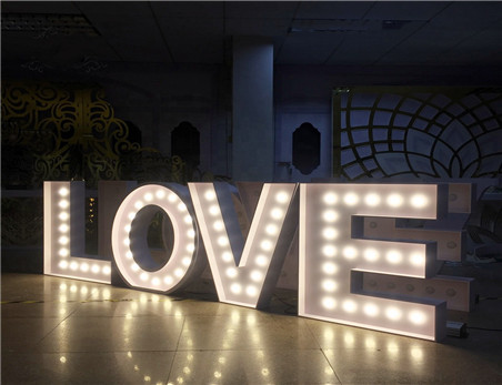 Wedding Stage Decoration Backdrop Giant Acrylic LED Sign Letter LOVE Lights