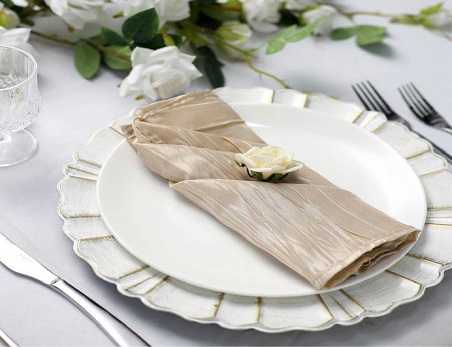 20″x 20″ Accordion Crinkle Taffeta Napkins