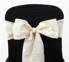 Wholesale Factory Price Wedding Decorative Taffeta Zebra Print Chair Sashes