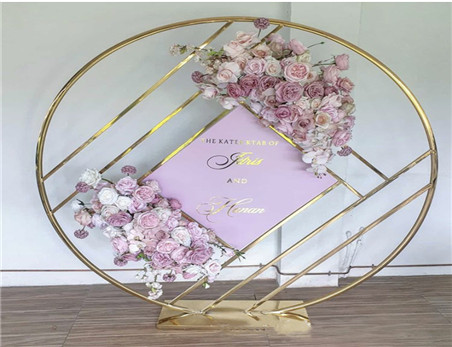 Hot Sell Round Metal Circle Stand backdrop for wedding banquet stage decoration