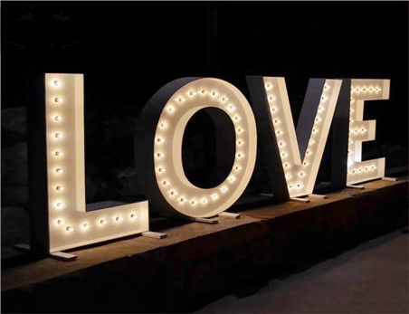 Wedding Stage Decoration Backdrop Giant Acrylic LED Sign Letter LOVE Lights