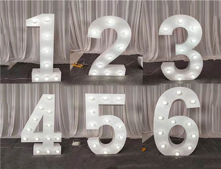 ANNIELU number 1-9 acrylic marquee letter light led birthday party decor