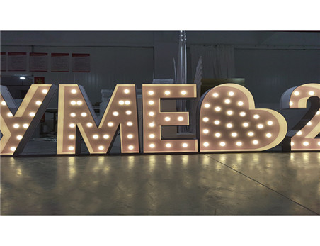 Wholesale Led Signs Marquee Letters Light Custom Size 3D Acrylic Light Up Letters Sign For Wedding