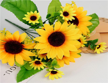 Artificial Sunflower Bouquet Artificial Flower for Home and Wedding Party Decoration