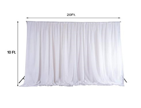 Wholesale Sheer Voile Curtain Panel Party Wedding Decoration Fireproofing Pipe And Drape