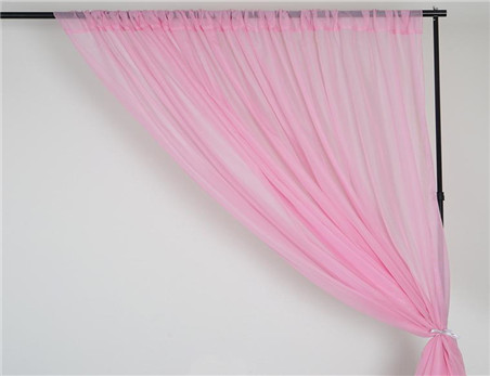 Wholesale Sheer Voile Curtain Panel Party Wedding Decoration Fireproofing Pipe And Drape